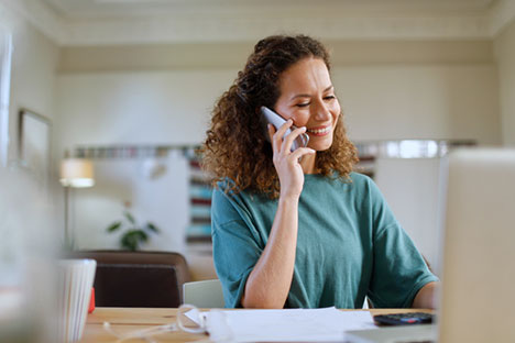 woman talking on the phone